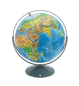 16″ LAND COVER RAISED-RELIEF GLOBE