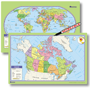CANADA/WORLD DESK MAPS