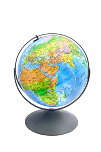 12″ LAND COVER RAISED-RELIEF GLOBE