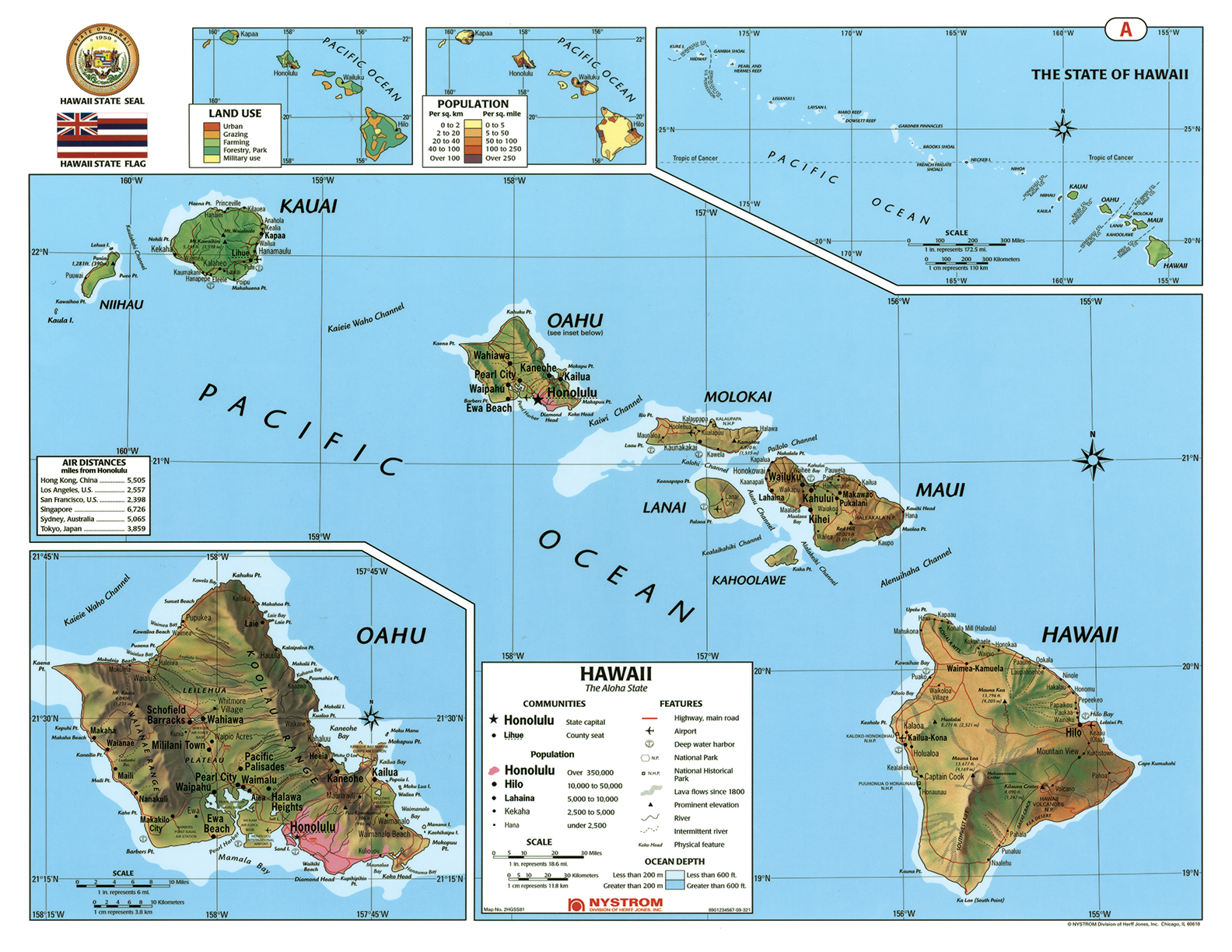 HAWAII DESK MAP