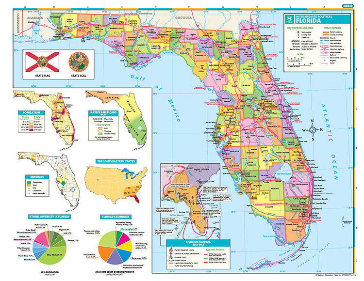 FLORIDA DESK MAP
